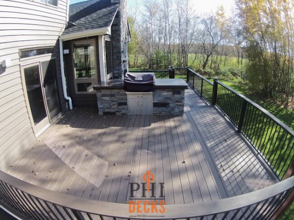 Two-tier-entertaining-deck-Lakeville-MN-PHI-Decks-low-maintenance