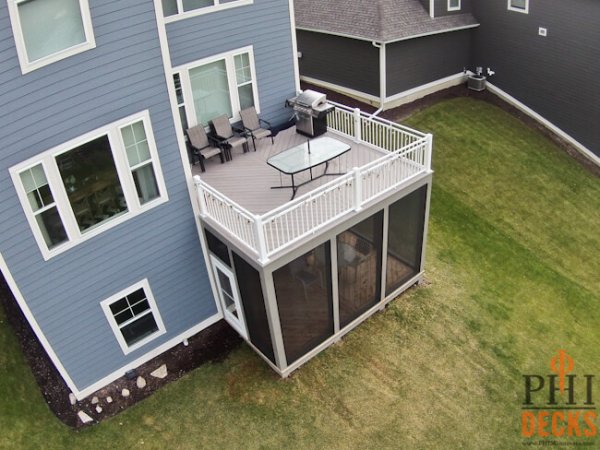 screen-porch-under-decking-rainescapes-trex-Plymouth-MN